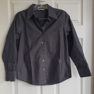 Eddie Bauer Women's Charcoal Button Down Shirt